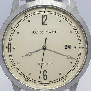 Silver and Cream Men's Watch